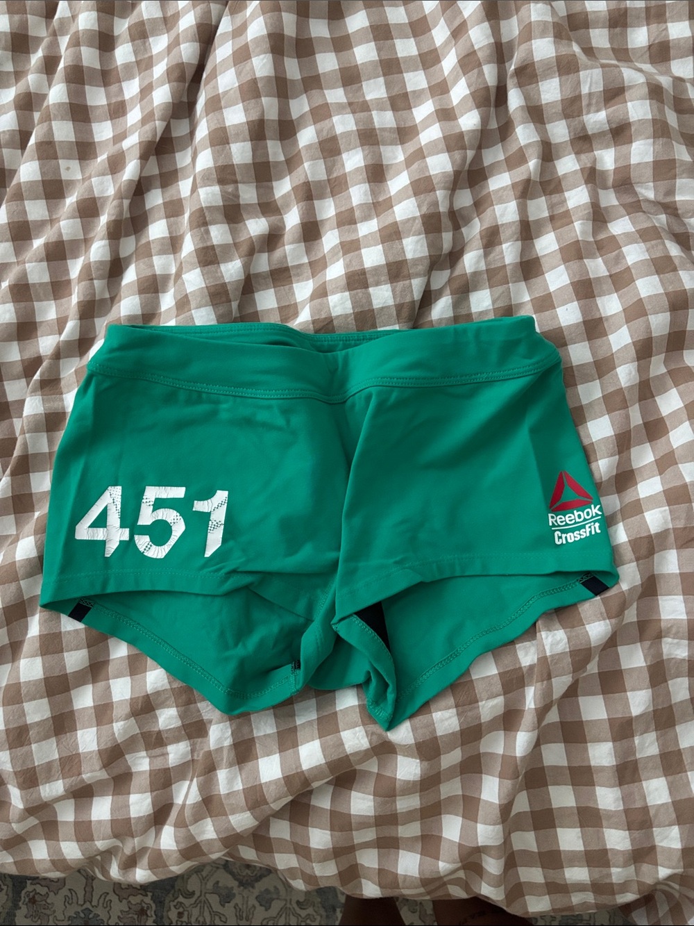 Reebok Green CrossFit 2019 games Performance Shorts with 451 Graphic